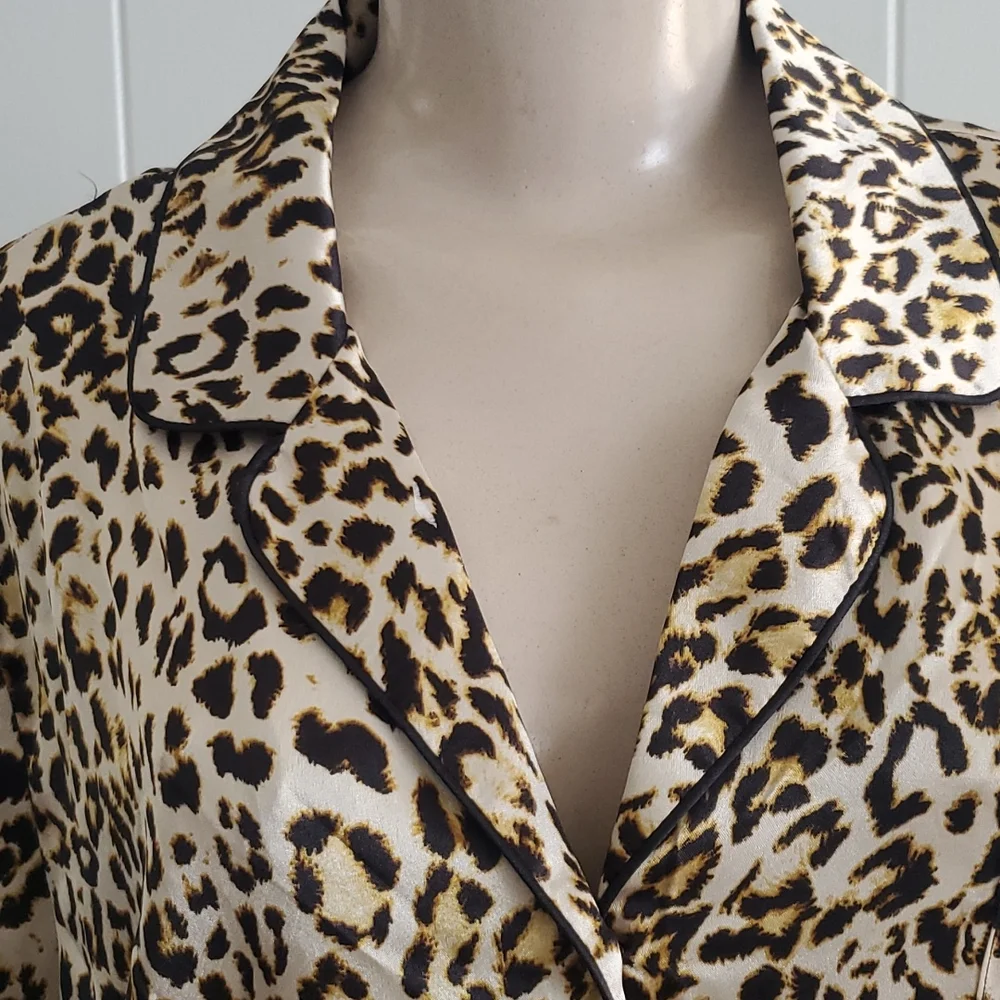 INC International Concepts Intimates Cheetah 🐆 Pajama Night ware - Picture 8 of 14